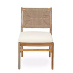 Christopher Knight Home Zola Ensemble de 6 chaises de salle à manger modernes en acacia avec dossier en osier et table à lattes pour patio