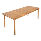 Christopher Knight Home Juan Ensemble de salle à manger moderne 9 pièces en acacia avec table à lattes et motif en corde