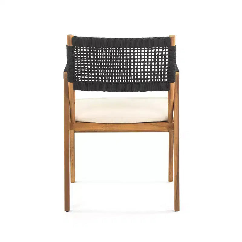 Ensemble de salle à manger moderne 7 pièces Christopher Knight Home Andika en bois d'acacia avec dossier en corde et table à lattes