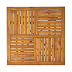 Ensemble de salle à manger 5 pièces en bois d'acacia Christopher Knight Home Riccardo Farmhouse avec osier et design à lattes