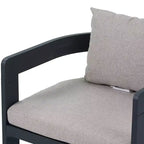 Christopher Knight Home Elko - Table à manger moderne 7 pièces d'extérieur en bois d'acacia à lattes avec chaises en aluminium et coussins