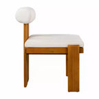 Christopher Knight Home Lucia Modern 7 Piece Patio Acacia Upholstered Dining Set with Round Back and Slatted Table