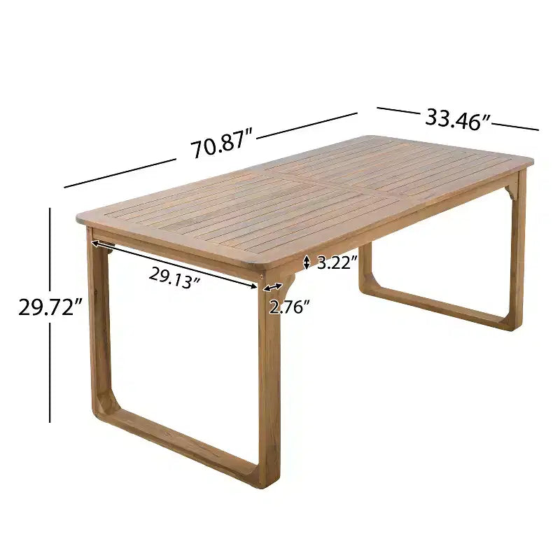 Christopher Knight Home Harrison Patio Modern Acacia Wood 7-Piece Dining Set 6 Swivel Rope Chairs