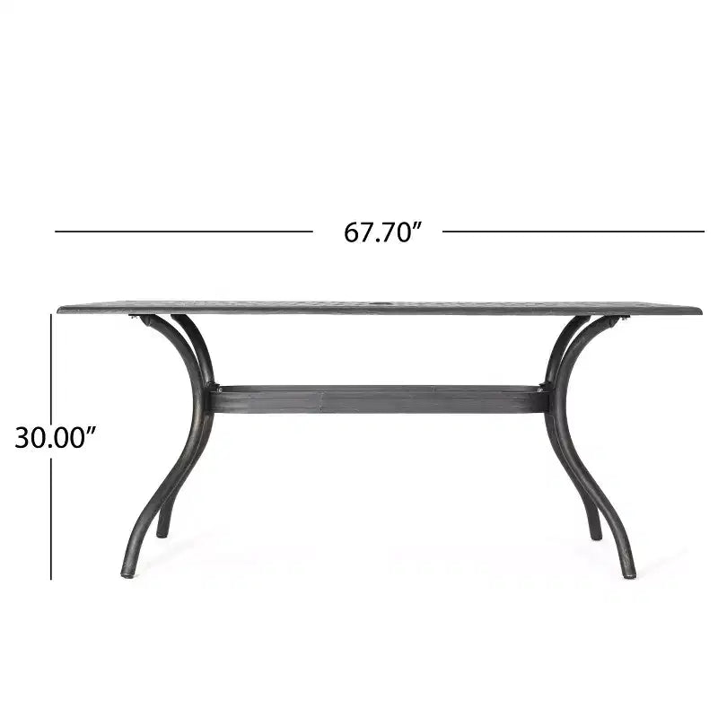 Christopher Knight Home Alistair, ensemble repas de 7 pièces avec chaises pivotantes en aluminium et table extensible, pour l'extérieur