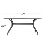 Christopher Knight Home Alistair, ensemble repas de 7 pièces avec chaises pivotantes en aluminium et table extensible, pour l'extérieur