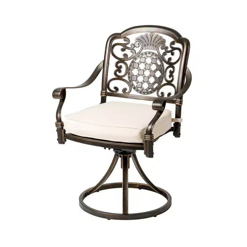 Christopher Knight Home Alistair, ensemble repas de 7 pièces avec chaises pivotantes en aluminium et table extensible, pour l'extérieur