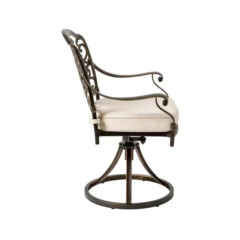 Christopher Knight Home Alistair, ensemble repas de 7 pièces avec chaises pivotantes en aluminium et table extensible, pour l'extérieur