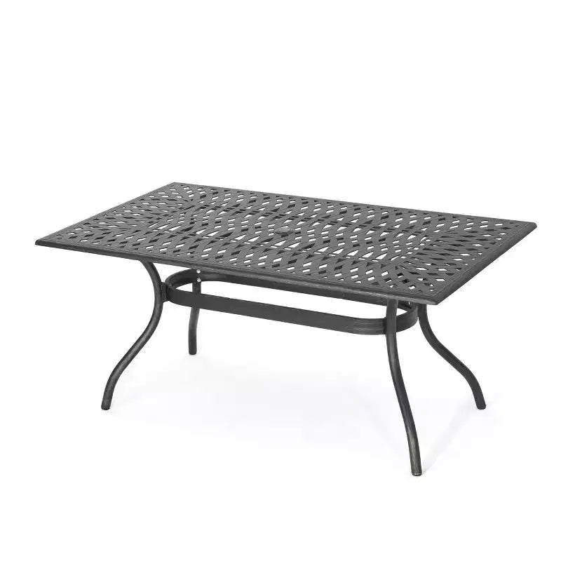 Christopher Knight Home Alistair, ensemble repas de 7 pièces avec chaises pivotantes en aluminium et table extensible, pour l'extérieur