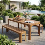 Christopher Knight Home Bao Ensemble de salle à manger moderne 3 pièces en bois d'acacia pour patio avec design à lattes