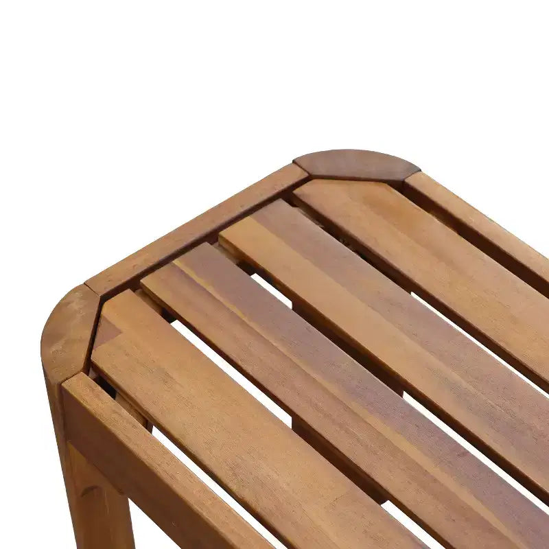 Christopher Knight Home Lan Modern 6 Piece Acacia Wood Patio Dining Set with Slatted Table and Rope Design