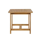 Ensemble de salle à manger d'extérieur 5 pièces Whisen avec table en bois d'acacia et 4 chaises, trou pour parasol, convient pour la pelouse, le jardin, le bord de la piscine et l'intérieur