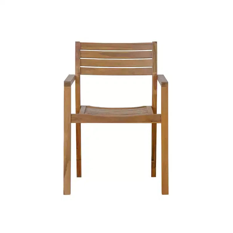 Ensemble de salle à manger d'extérieur 5 pièces Whisen avec table en bois d'acacia et 4 chaises, trou pour parasol, convient pour la pelouse, le jardin, le bord de la piscine et l'intérieur