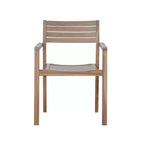 Ensemble de salle à manger d'extérieur 5 pièces Whisen avec table en bois d'acacia et 4 chaises, trou pour parasol, convient pour la pelouse, le jardin, le bord de la piscine et l'intérieur