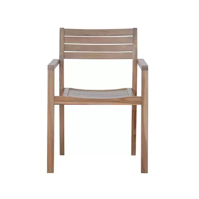 Ensemble de salle à manger d'extérieur 5 pièces Whisen avec table en bois d'acacia et 4 chaises, trou pour parasol, convient pour la pelouse, le jardin, le bord de la piscine et l'intérieur
