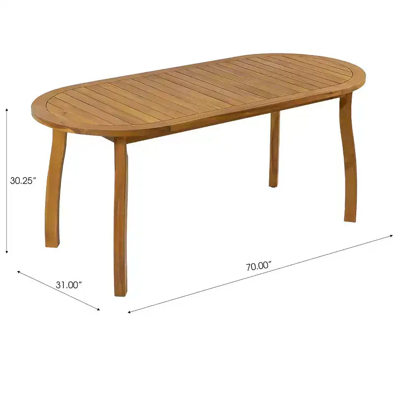Christopher Knight Home Hanh Ensemble de salle à manger moderne 7 pièces en bois d'acacia avec table à lattes et design en corde