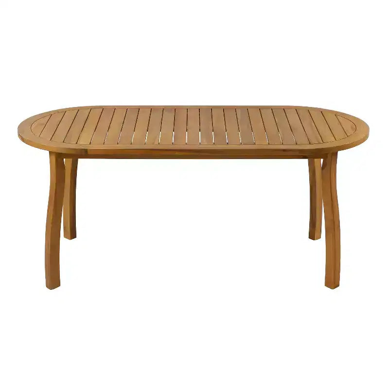 Christopher Knight Home Elian, ensemble de salle à manger d'extérieur 7 pièces en bois d'acacia et osier tissé, style ferme