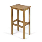 GDFStudio Pranav Ensemble de bar de balcon moderne 3 pièces en bois d'acacia avec étagère inférieure et 2 tabourets