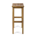 GDFStudio Pranav Ensemble de bar de balcon moderne 3 pièces en bois d'acacia avec étagère inférieure et 2 tabourets