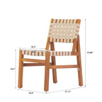Christopher Knight Home Prem Modern 5 Piece Acacia Wood Patio Dining Set with PE Woven Rope and Slatted Table