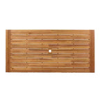 Christopher Knight Home Prem Modern 5 Piece Acacia Wood Patio Dining Set with PE Woven Rope and Slatted Table