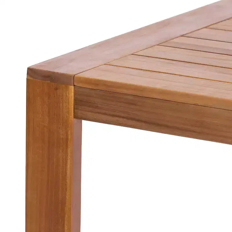 Christopher Knight Home Prem Modern 5 Piece Acacia Wood Patio Dining Set with PE Woven Rope and Slatted Table