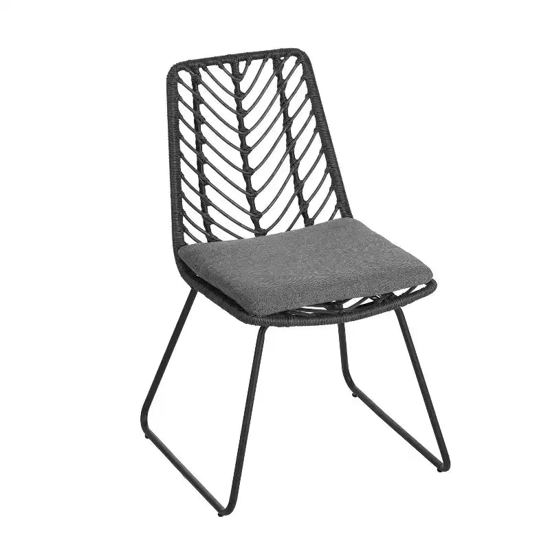 Christopher Knight Home Freya Modern 7 Piece Metal Patio Dining Set with Oval Table and PE Rattan Design