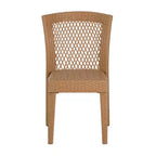 Christopher Knight Home Magnus Modern 7 Piece Acacia and Iron Dining Set with Slatted Table and PE Rattan Design