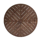 Ensemble de salle à manger de jardin en bois 7 pièces pour 6 personnes, table ronde avec trou pour parasol et chaises rembourrées pour le jardin ou l'arrière-cour - Panipeachy