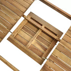 Christopher Knight Home Soren Modern 7 Piece Patio Acacia Dining Set with Expandable Slatted Table and Cushion