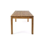 Christopher Knight Home Rasmus Ensemble de salle à manger moderne 7 pièces en acacia pour terrasse avec table à lattes extensible et coussins