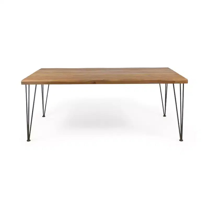 Christopher Knight Home Anne Table à manger sept pièces en bois d'acacia ajouré de style bohème avec chaises en rotin rembourrées