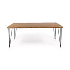 Christopher Knight Home Anne Table à manger sept pièces en bois d'acacia ajouré de style bohème avec chaises en rotin rembourrées