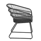 Christopher Knight Home Liz Transitional 7 Piece Outdoor Acacia Wood Slatted Dining Table with Rattan Cushioned Chairs