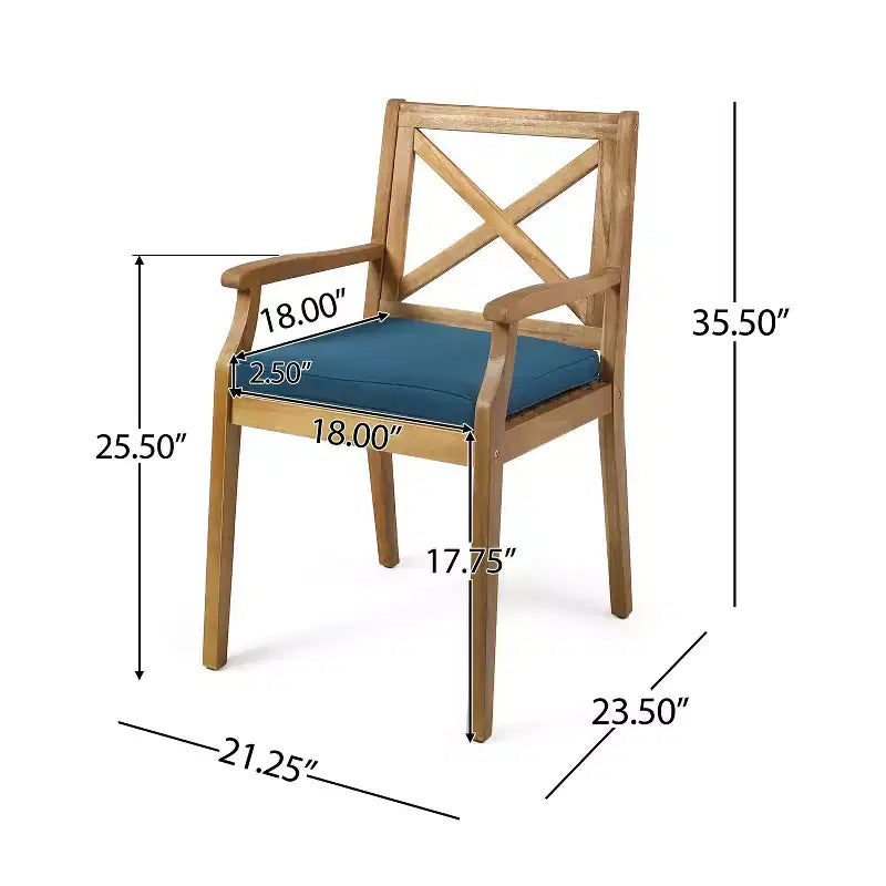 Christopher Knight Home Fiora 7 Piece Rustic Patio Acacia Wood Dining Set with Expandable Table