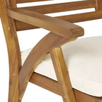 Christopher Knight Home Morgan Ensemble de salle à manger 7 pièces en bois d'acacia rustique avec coussins