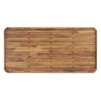 Christopher Knight Home Zayne Ensemble de salle à manger 6 pièces en bois d'acacia rustique et osier avec coussins