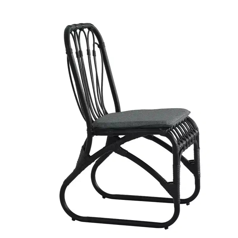 7-Piece Outdoor Dining Set for 6 with Woven Rattan Chairs, 72 Rectangular Patio Dining Table with Acacia Wood Top for Backyard, Deck-Panipeachy