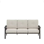 Ensemble de mobilier de jardin en métal 3 pièces, canapé d'extérieur 5 places tout temps avec coussins épais
