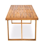 Christopher Knight Home Huodi Modern 7 Piece Patio Acacia Dining Set with Slatted Design