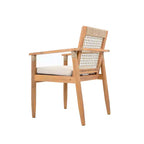 Christopher Knight Home Bryan Modern 7 Piece Patio Acacia Dining Set with Slatted Table and Rope Design