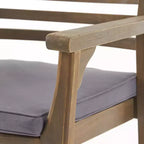 Christopher Knight Home Ensemble de salle à manger d'extérieur rustique irlandais 7 pièces en bois d'acacia avec coussins