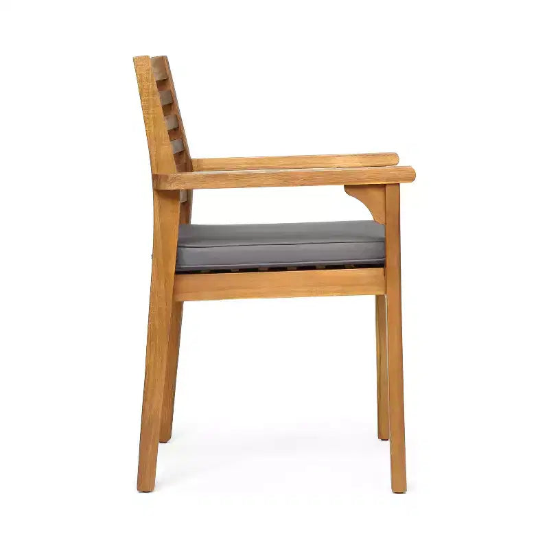 Christopher Knight Home Ensemble de salle à manger d'extérieur rustique irlandais 7 pièces en bois d'acacia avec coussins