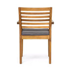 Christopher Knight Home Ensemble de salle à manger d'extérieur rustique irlandais 7 pièces en bois d'acacia avec coussins