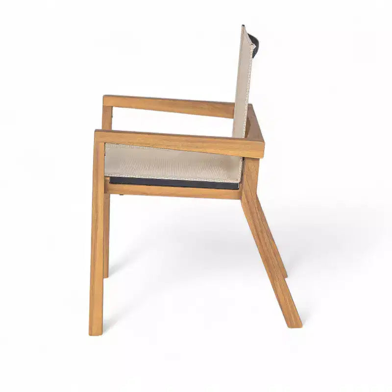 Christopher Knight Home Greii, ensemble repas de jardin moderne 7 pièces en acacia avec table extensible à lattes et conception textile