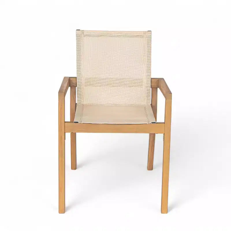 Christopher Knight Home Greii, ensemble repas de jardin moderne 7 pièces en acacia avec table extensible à lattes et conception textile