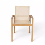 Christopher Knight Home Greii, ensemble repas de jardin moderne 7 pièces en acacia avec table extensible à lattes et conception textile