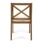 Christopher Knight Home Mille Salle à Manger d'Extérieur Rustique 7 Pièces en Bois d'Acacia avec Coussins