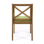 Christopher Knight Home Mille Salle à Manger d'Extérieur Rustique 7 Pièces en Bois d'Acacia avec Coussins