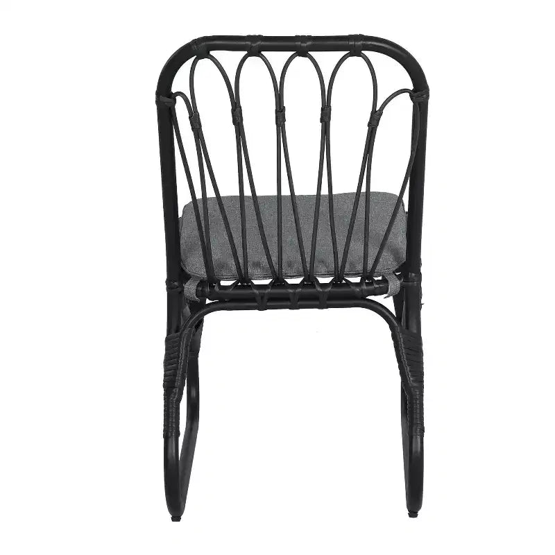 Christopher Knight Home Zion Table à Manger Moderne 7 Pièces en Bois d'Acacia avec Chaises en Rotin et Fer pour Patio