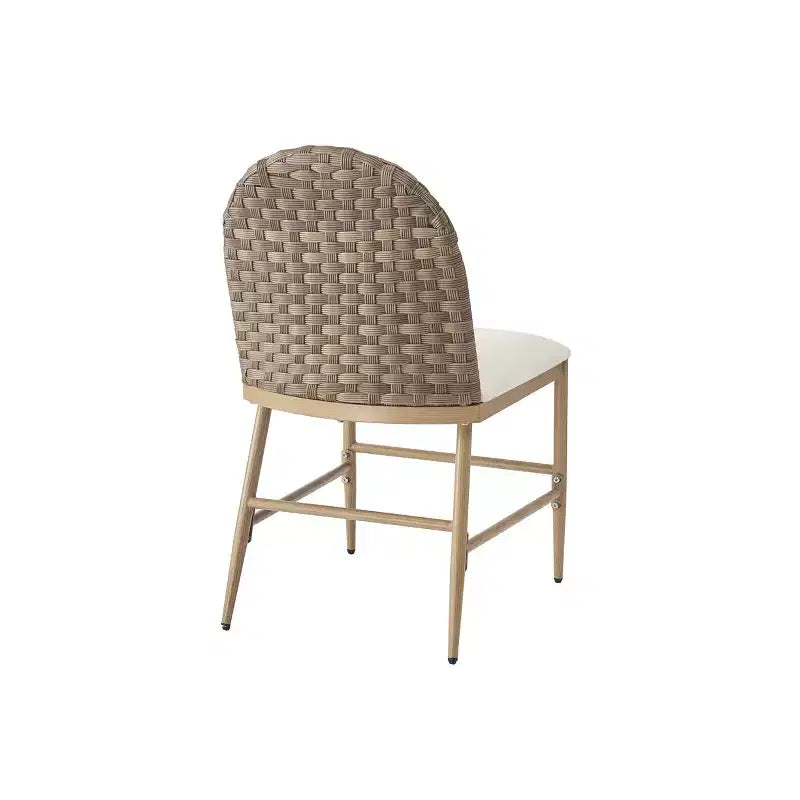 Christopher Knight Home Dori - Ensemble de salle à manger moderne 7 pièces en bois d'hévéa et fer forgé avec table ovale et détails en rotin synthétique